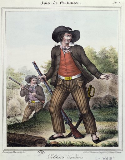 Soldiers of the Vendee at the time of the French Revolution, c.1845 by Charpentier